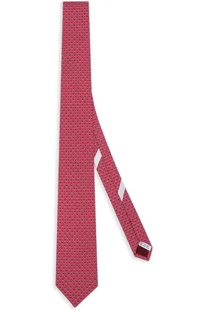Salvatore Ferragamo Corbata con estampado Gancini