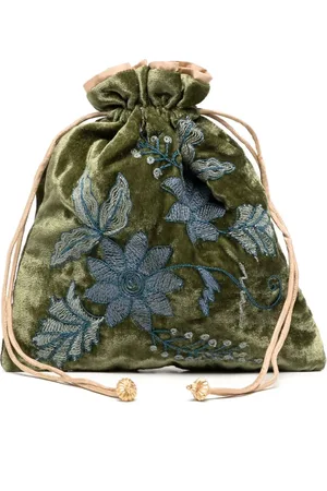 Anke Drechsel Cartera con bordado floral