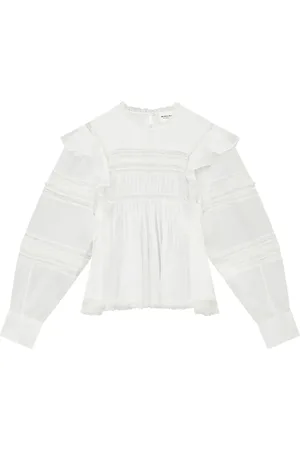 Marant Etoile Blusa Ganael con detalle de volantes
