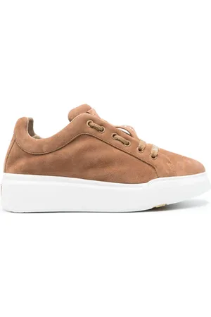 Max Mara Zapatillas de ante con suela gruesa