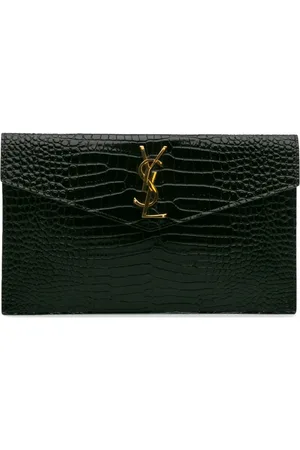 Saint Laurent Bolso de mano Uptown con efecto en relieve de piel de cocodrilo 2022