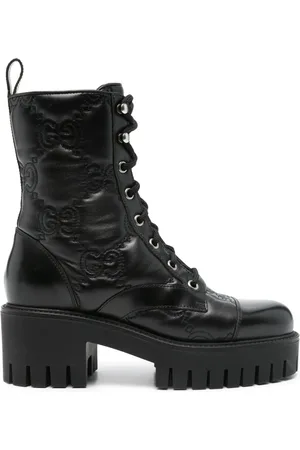 Gucci Botas militares con tacón de 30 mm
