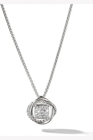 David Yurman Collar Infinity en plata de ley con diamantes