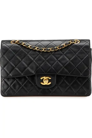 CHANEL Bolso de hombro mediano con solapa doble 1996-1997
