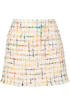 Oscar de la Renta Minifalda de tweed con cintura alta