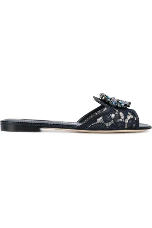 Dolce & Gabbana Sandalias de encaje con cristales