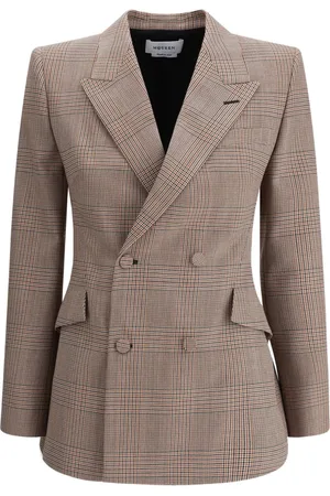 Alexander McQueen Blazer de lana con doble botonadura
