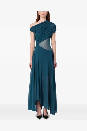 Serafini Vestido largo fruncido