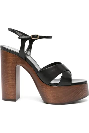 Saint Laurent Sandalias Bianca con tacón de 125 mm