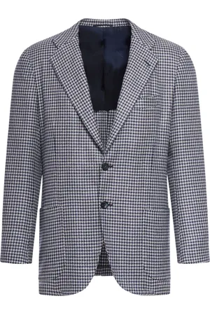 Kiton Blazer con motivo pied de poule