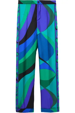 Puccini Pantalones anchos con motivo Pesci