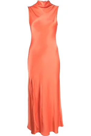 LAPOINTE Vestido largo drapeado