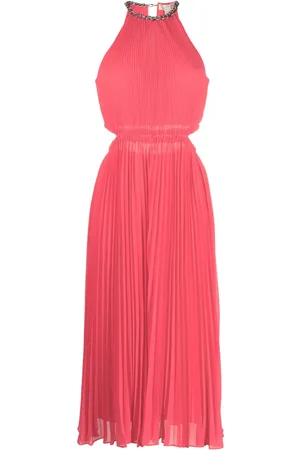 Michael Kors Vestido midi con cuello halter
