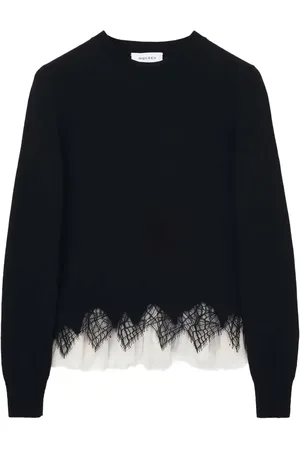 Alexander McQueen Jersey con ribete de encaje