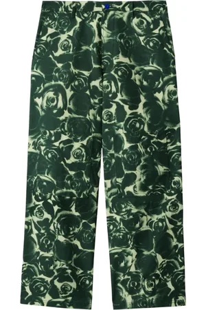 Burberry Pantalones slim con estampado de rosas