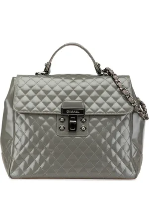 CHANEL Bolso satchel Mademoiselle Lock Kelly Flap de piel de becerro acolchada 2008-2009