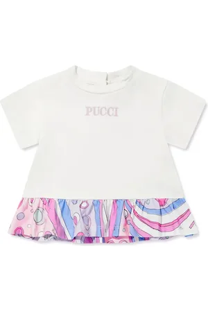 PUCCI Junior Vestido con logo bordado