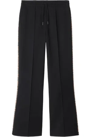 Burberry Pantalones de chándal con ribete a cuadros