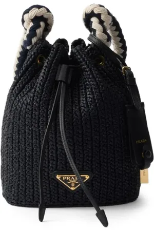 Prada Bolso bombonera tejido con cordones