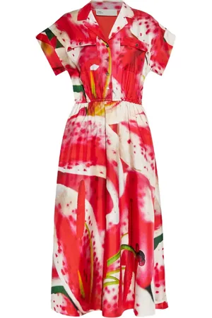 Tory Burch Vestido midi con estampado gráfico
