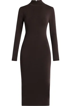 Michael Kors Vestido midi con cuello alzado