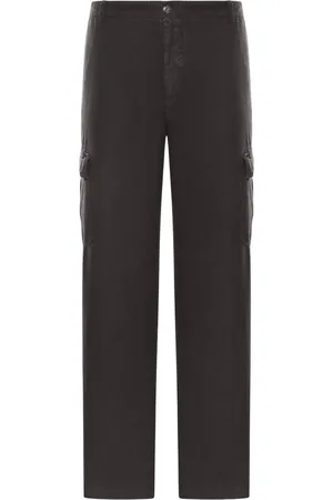 120% Lino Pantalones cargo de lino
