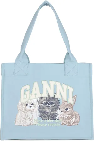Ganni Bolso shopper de algodón reciclado