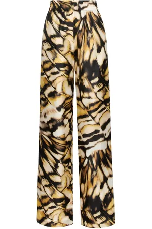 Oscar de la Renta Pantalones estampados de seda