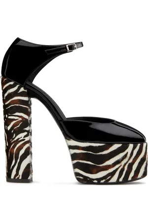 Giuseppe Zanotti Sandalias con plataforma y motivo de cebra