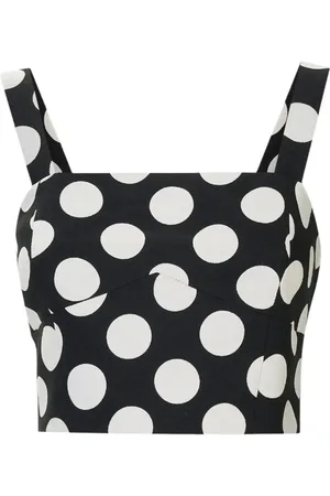 Caractere Top con estampado de lunares