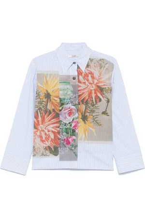ODEEH Camisa con estampado floral