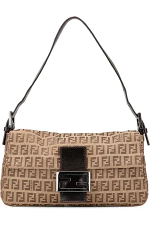 Fendi Bolso de hombro Baguette con motivo del monograma Zucchino 2000-2010