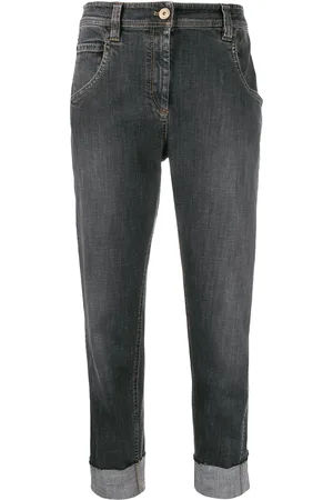 Brunello Cucinelli Vaqueros capri de talle alto