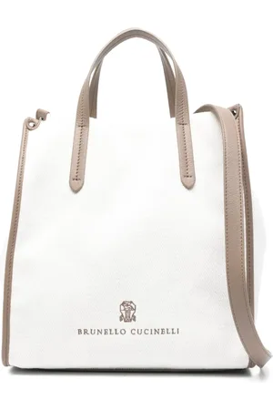 Brunello Cucinelli Bolso shopper con logo bordado