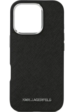 Karl Lagerfeld Funda para iPhone 16 Pro con aplique de cristal