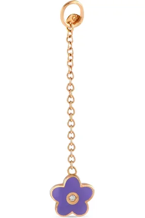 Aaron Basha Colgante con motivo floral en oro de 18 ct con diamantes