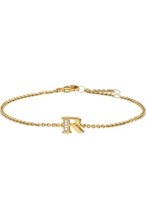 David Yurman Pulsera Petite Pavé Initial en oro amarillo de 18 ct con diamantes