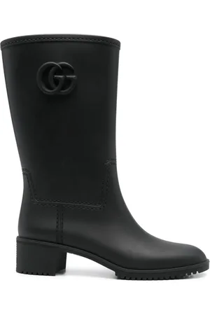 Gucci Botas de agua Double-G con tacón de 50 mm
