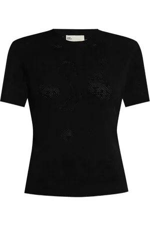 Tory Burch Top de punto con perforaciones