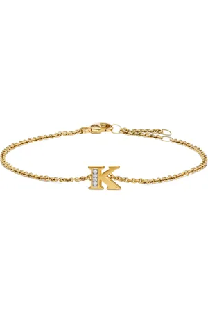 David Yurman Pulsera Petite Pavé Initial en oro amarillo de 18 ct con diamantes