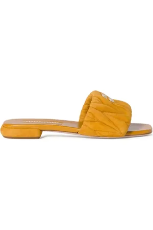 Miu Miu Sandalias de ante y matelassé
