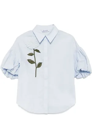 DICE KAYEK Camisa de algodón con bordado floral