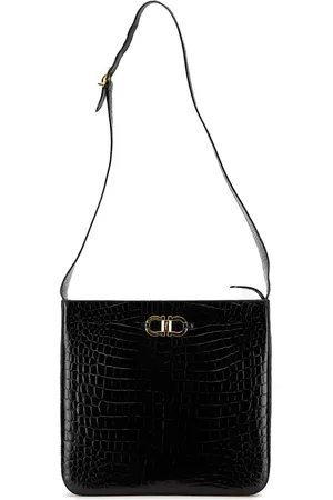 Salvatore Ferragamo Bandolera Gancini de piel en relieve de piel de cocodrilo 2000-2024