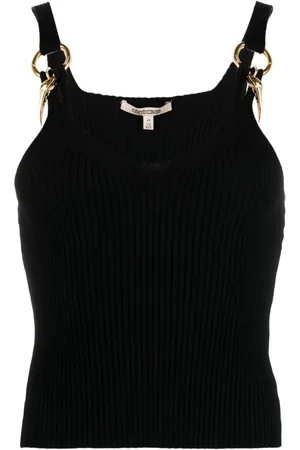 Roberto Cavalli Top Tiger Tooth de punto canalé
