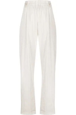 Brunello Cucinelli Pantalones de talle alto con pliegues