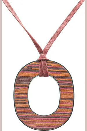 Hermès Collar con colgante Isthme de piel Vibrato bañado en paladio 2000-2024