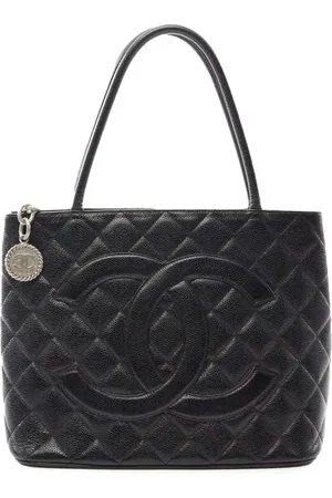 CHANEL Bolso shopper Medallion de cuero caviar 2000-2002