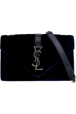 Saint Laurent Bandolera Triquilt Monogram Envelope Bag pequeña de terciopelo 2019