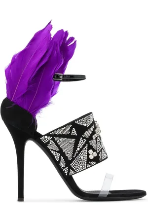 Giuseppe Zanotti Sandalias Talia con detalle de plumas
