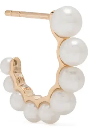 SOPHIE BILLE BRAHE Pendiente Petit Boucle de Perle en oro amarillo de 14 ct